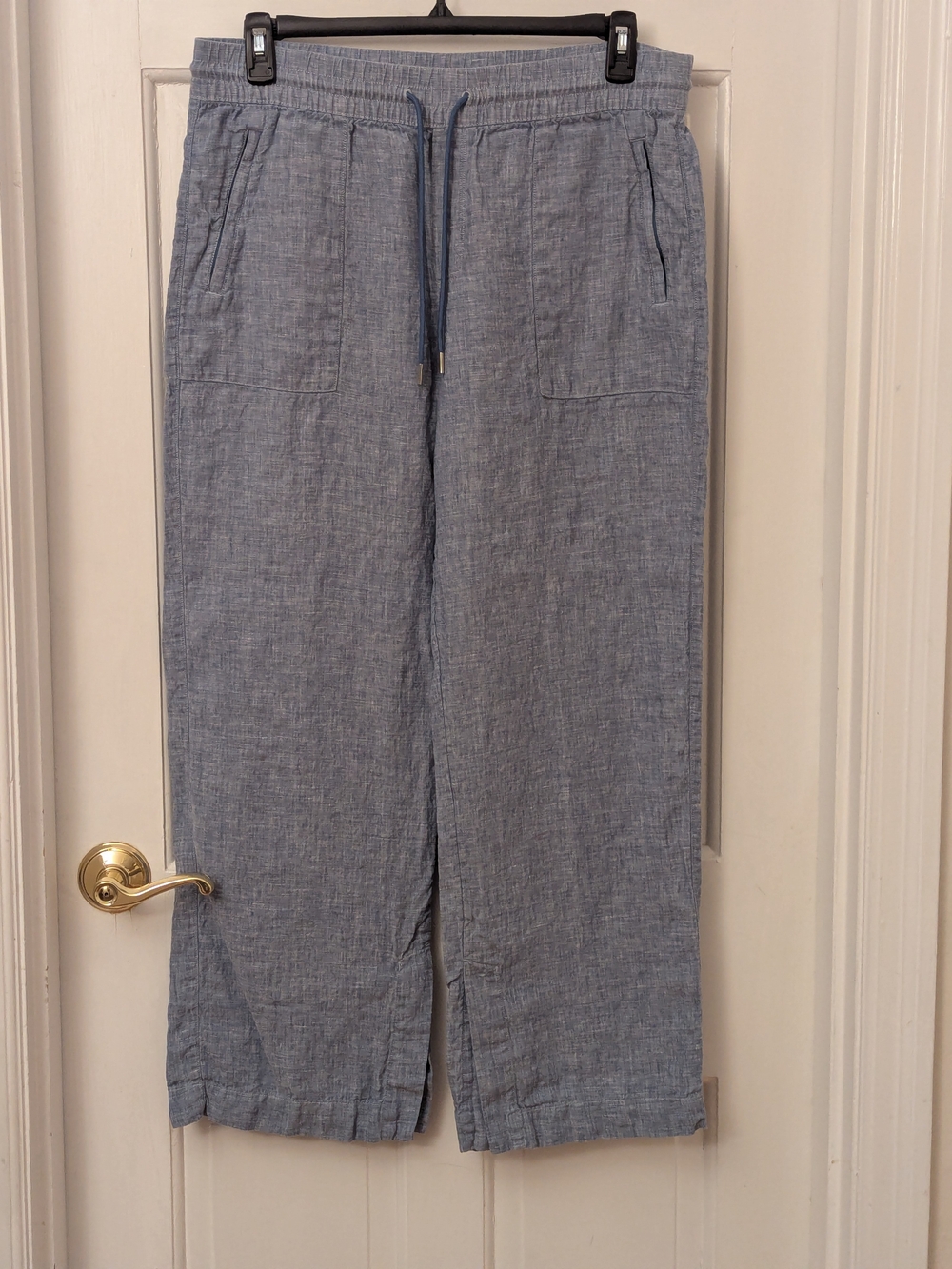 Athleta Cabo Linen Wide Leg Pants, Sz 14